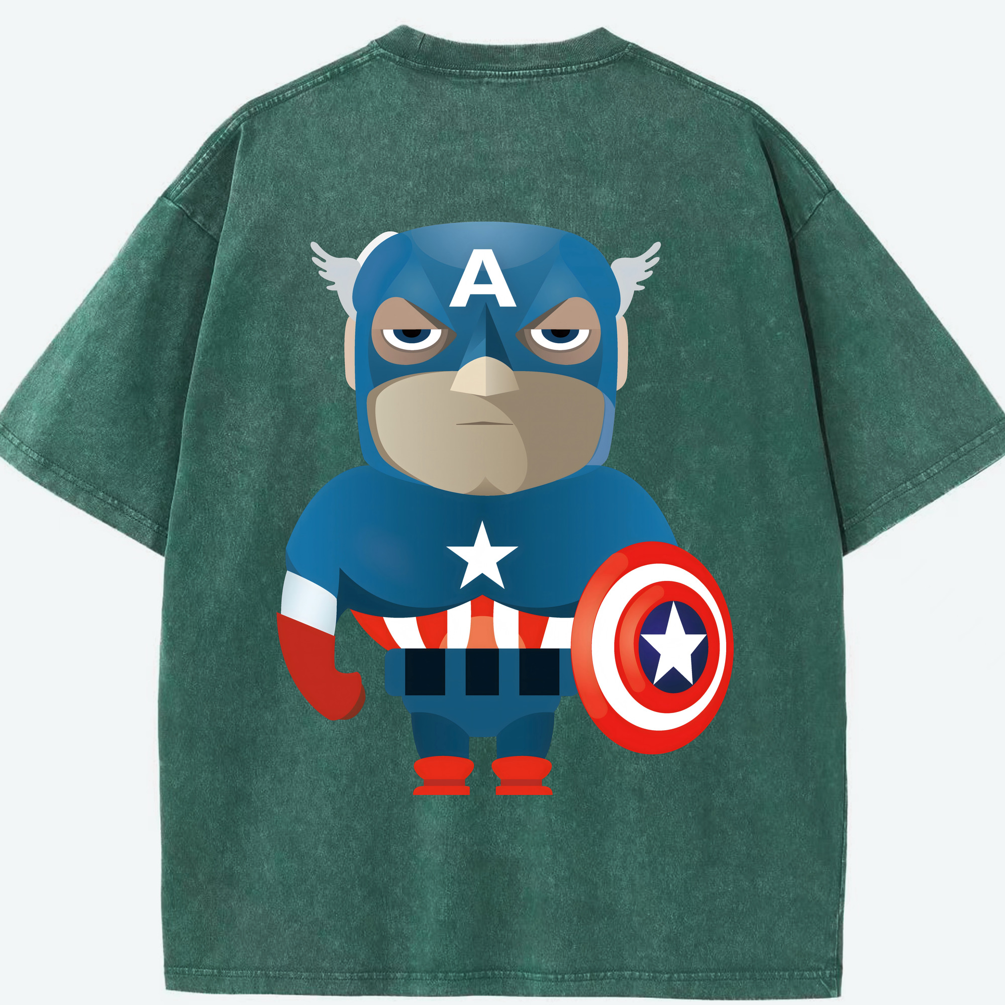（画像用） アベンジャーズ The Avengers 綿100% ヴィンテージ風 半袖Tシャツ（背面プリント）